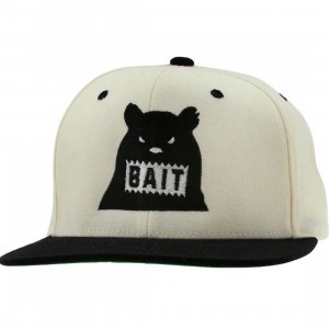 BAIT Bear Snapback Cap (natural / black / black)
