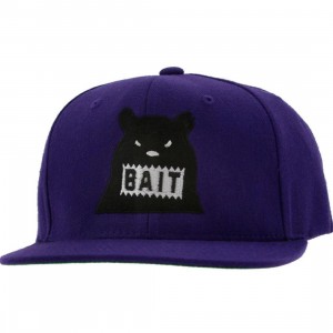 BAIT Bear Snapback Cap (purple / black)