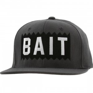 BAIT Box Logo Snapback Cap (grey / white)