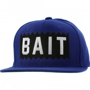 BAIT Box Logo Snapback Cap (royal / white)