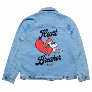BAIT x Snoopy Mens Heartbreaker Denim Jacket (blue / denim)