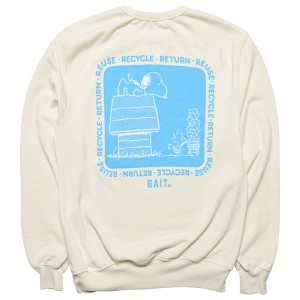 BAIT x Snoopy x Upcycle Men Recycle Crew Sweater (white / off white)