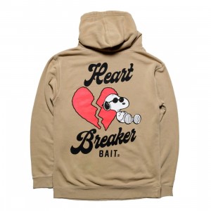 BAIT x Snoopy Men Heart Breaker Hoody (brown / sand)