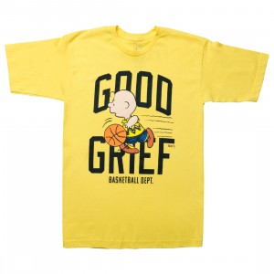 BAIT x Snoopy Men Good Grief Athletics Tee (yellow / gold)