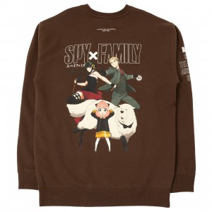 BAIT x Spy x Family Men Family Crewneck Sweater (brown / mocha)