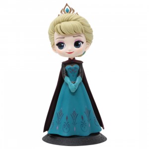 Banpresto Q Posket Disney Characters Elsa Coronation Style A Normal Color Ver Figure (teal)