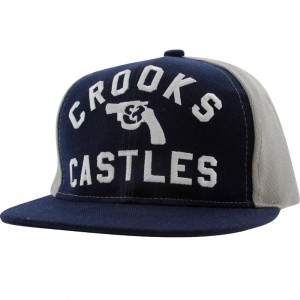 Crooks and Castles Gun Snapback Cap (midnight navy)