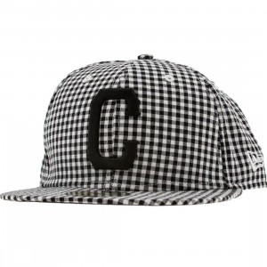 Crooks and Castles Plaid New Era Fitted Cap (black / white)