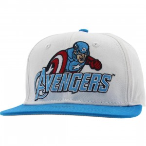 Marvel The Avengers Captain America Snapback Cap (white / blue)