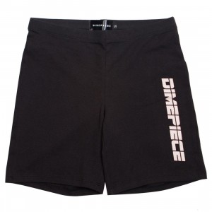 Dimepiece Women Nude Logo Biker Shorts (black)