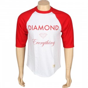 Diamond Supply Co Diamond Everything Raglan Tee (red / white)