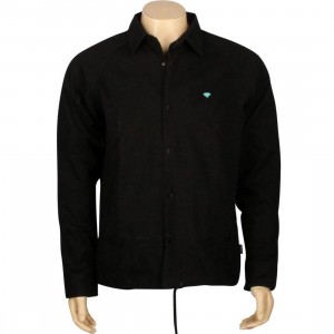 Diamond Supply Co Brilliant Twill Coaches Jacket (black)
