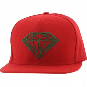 Diamond Supply Co Brilliant Snapback Cap (red)