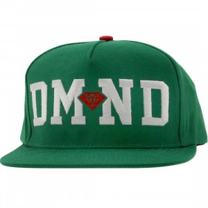 Diamond Supply Co DMND Snapback Cap (kelly / white / red)