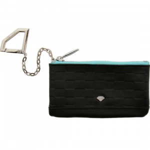 Diamond Supply Co Crock And Leather Chain Wallet (black / diamond blue)