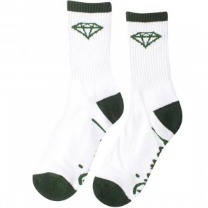 Diamond Supply Co 3 Pack O.G. High Cut Socks (white / green) 1S