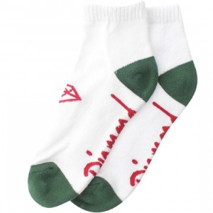 Diamond Supply Co 3 Pack O.G. Low Cut Socks (white / green / red) 1S