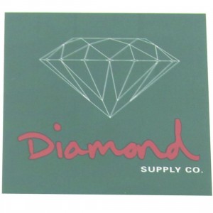 Diamond Supply Co O.G. Sign Sticker (green / red)