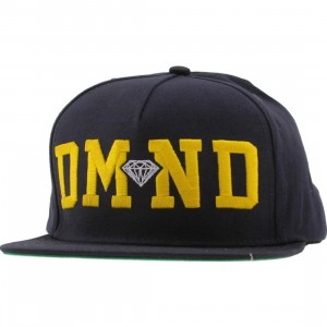 Diamond Supply Co DMND Snapback Cap (navy / yellow / white)