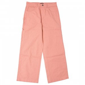 Dickies Women Cropped Carpenter Pants (pink / stonewash rosette)