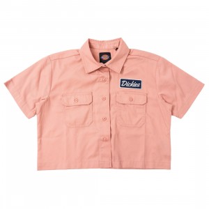 Dickies Women Cropped Work Shirt (pink / rosette)