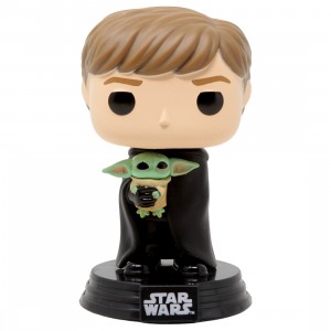 Funko POP Star Wars The Mandalorian - Luke Skywalker With Grogu (black)