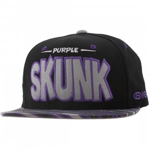 Gold Skunk Starter Snapback Cap (purple / black)