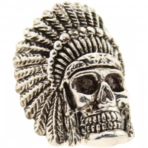 Han Cholo Indian Chief Skull Ring (stainless steel silver)