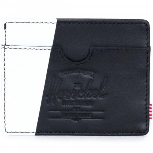 Herschel Supply Co Charlie Leather Wallet (black / white)