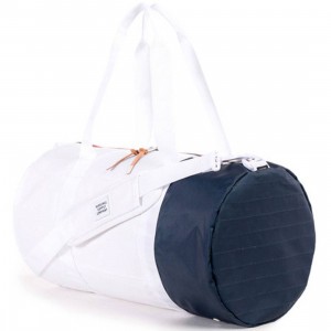 Herschel Supply Co Sutton Mid Volume Duffel Bag (white / navy / red polycoat)