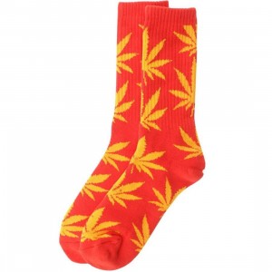 HUF Plantlife Crew Socks (red / yellow) 1S