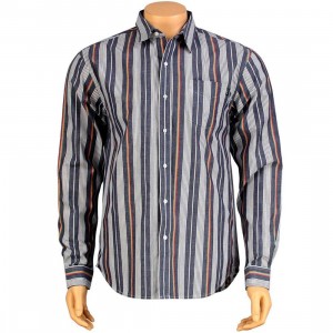 HUF Prep Stripe Long Sleeve Shirt (blue)