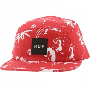 HUF Drunk Aloha Volley Adjustable Cap (red)