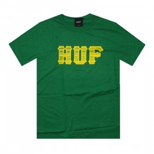 HUF Stacked Classic Logo Tee (kelly)