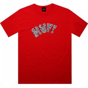 HUF Leopard Tee (red)