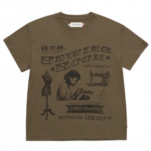 Honor The Gift Women  Sewing Room Tee (olive)