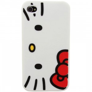 Hello Kitty Face iPhone 4 Case (white)