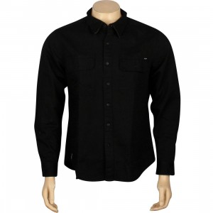 HUF Potrero Long Sleeve Shirt (black)