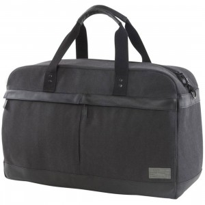 Hex Weekender Canvas Travel Duffle (gray / charcoal)