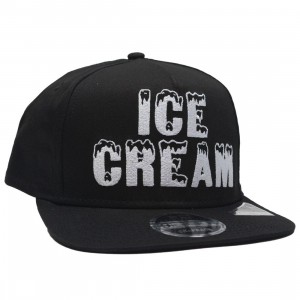 Ice Cream Black Bacon Snapback Cap (black)
