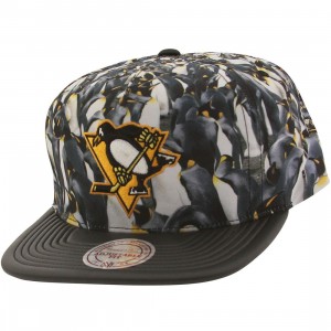 Mitchell And Ness Pittsburgh Penguins Localized Snapback Cap (black)