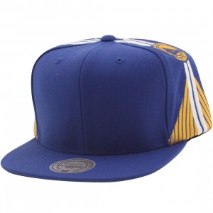 Mitchell And Ness Golden State Warriors Blank Front Snapback Cap (blue)