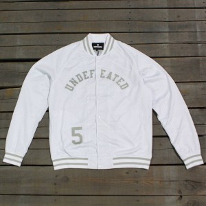 Undefeated Men Mesh Varsity Jacket (white)