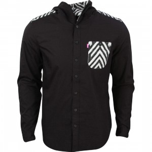 Mishka Men Craven Hooded Shirt (black)