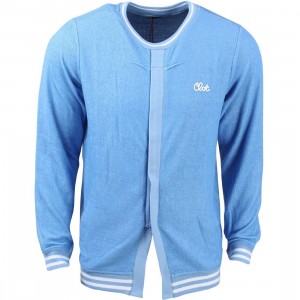 CLOT Men Reversed Open Slit Sweater (blue / heather)