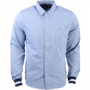 CLOT Men Ribbed Cuff Shirt (blue)