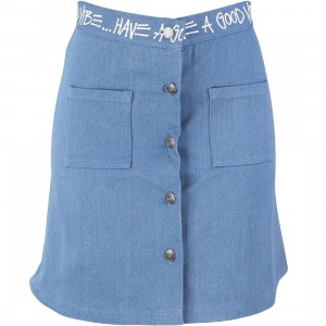 Stussy Women Denim Link Skirt (blue)