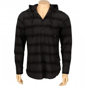 JSLV Hoodlum Woven Long Sleeve Shirts (black / charcoal)