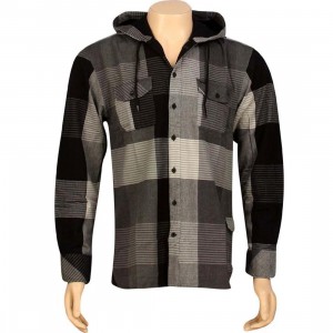 JSLV Hoodlum Woven Long Sleeve Shirt (grey / black)