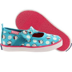 Keds x Hello Kitty Toddlers Champion K Mary Jane (blue / turquoise / confetti print)